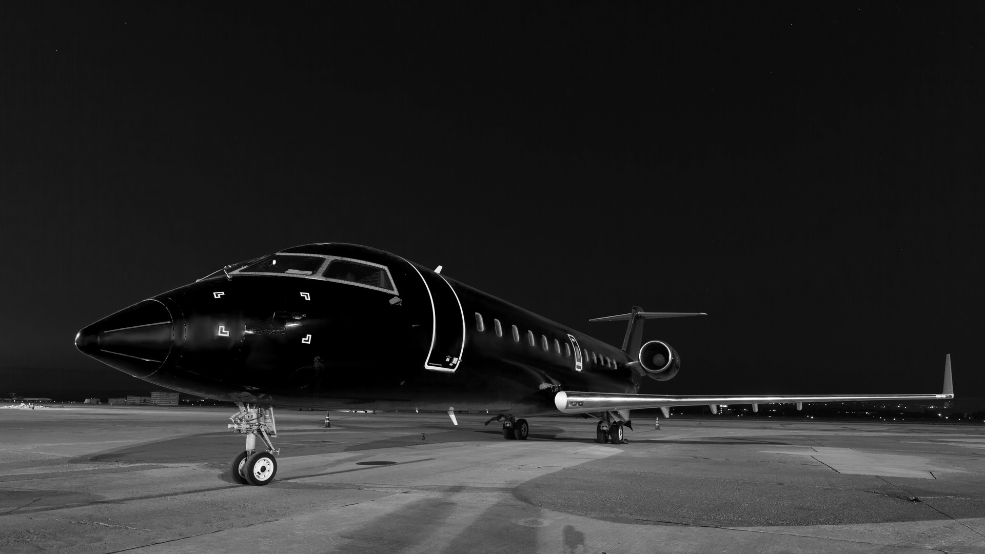 business jet. plane is parked